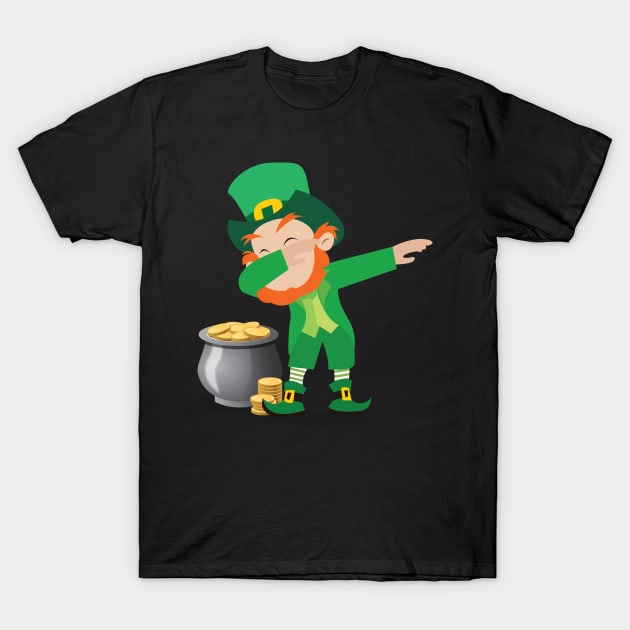 Funny Irish Leprechaun Shamrock Pot Of Gold Rainbow Gift T-Shirt by Blink_Imprints10